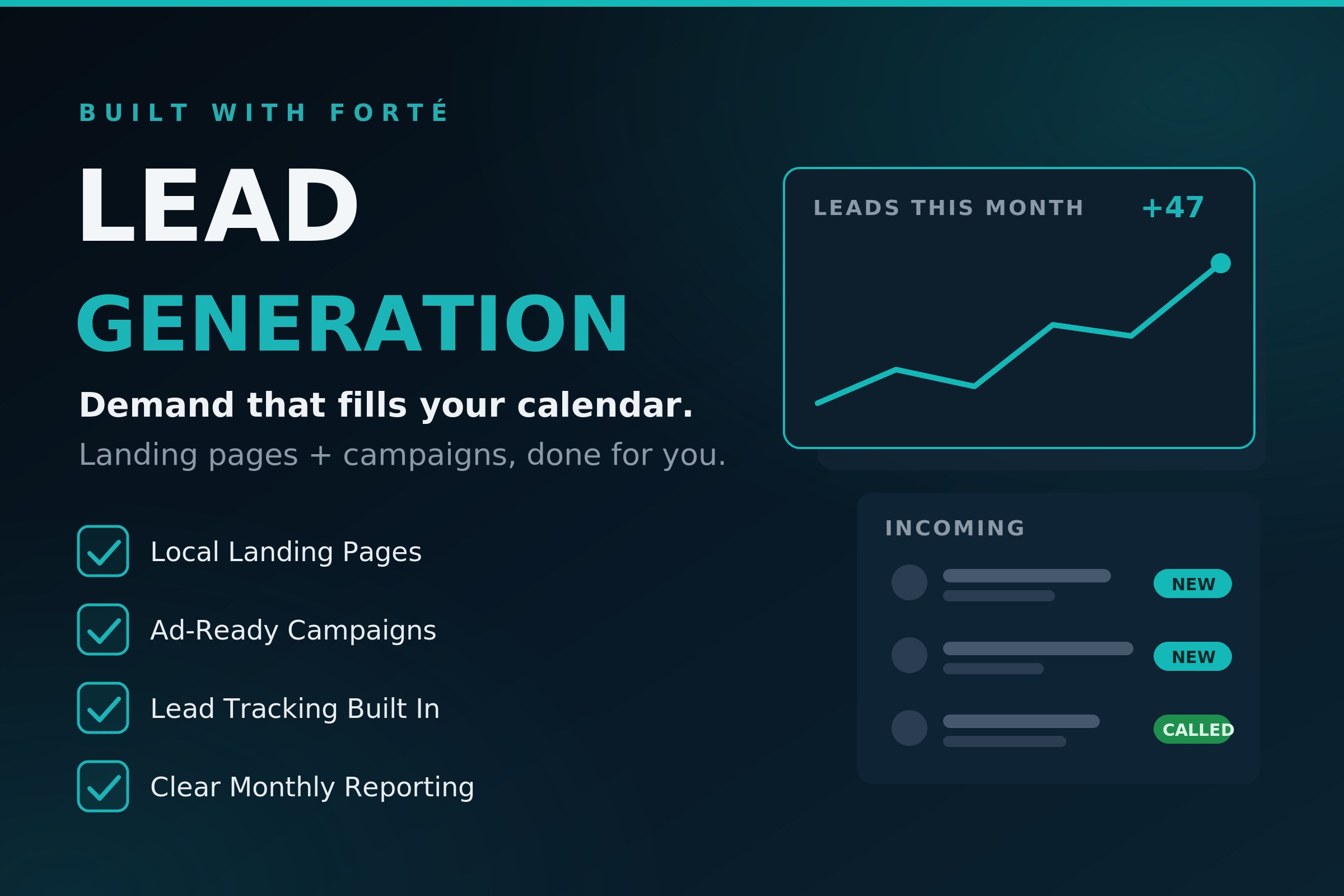 Lead Generation — demand that fills your calendar