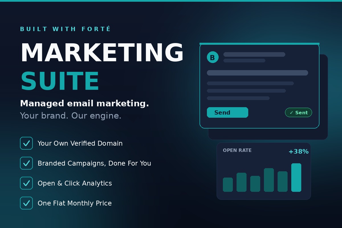 Marketing Suite — managed email marketing under your brand